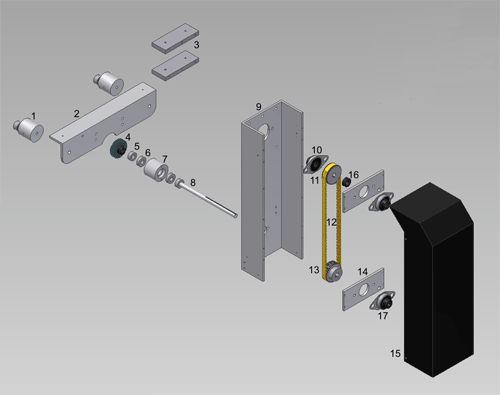 HVAC, DL, SL Gantry Assembly Non-Motor Side