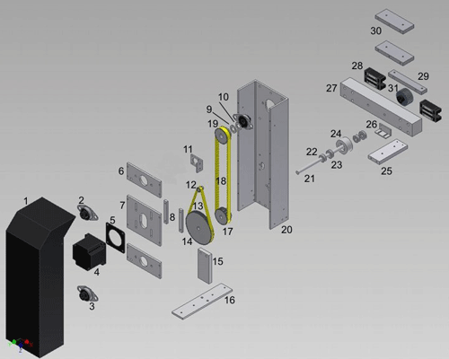 Fabricator SS, Vi-Stream Gantry Assembly Guide Side Fabricator SS, Vi-Stream Gantry Assembly Guide Side
