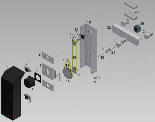 Fabricator SS, Vi-Stream Gantry Assembly Non-Guide Side
